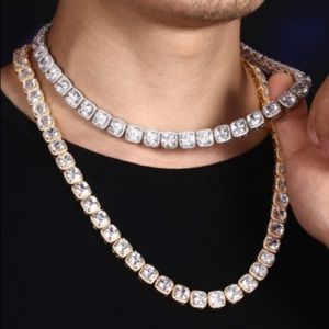 10mm Icy Tennis Chain 18K Gold Plated Necklace
